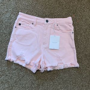 NWT Kancan Shorts Light Pink Distressed Sz Medium